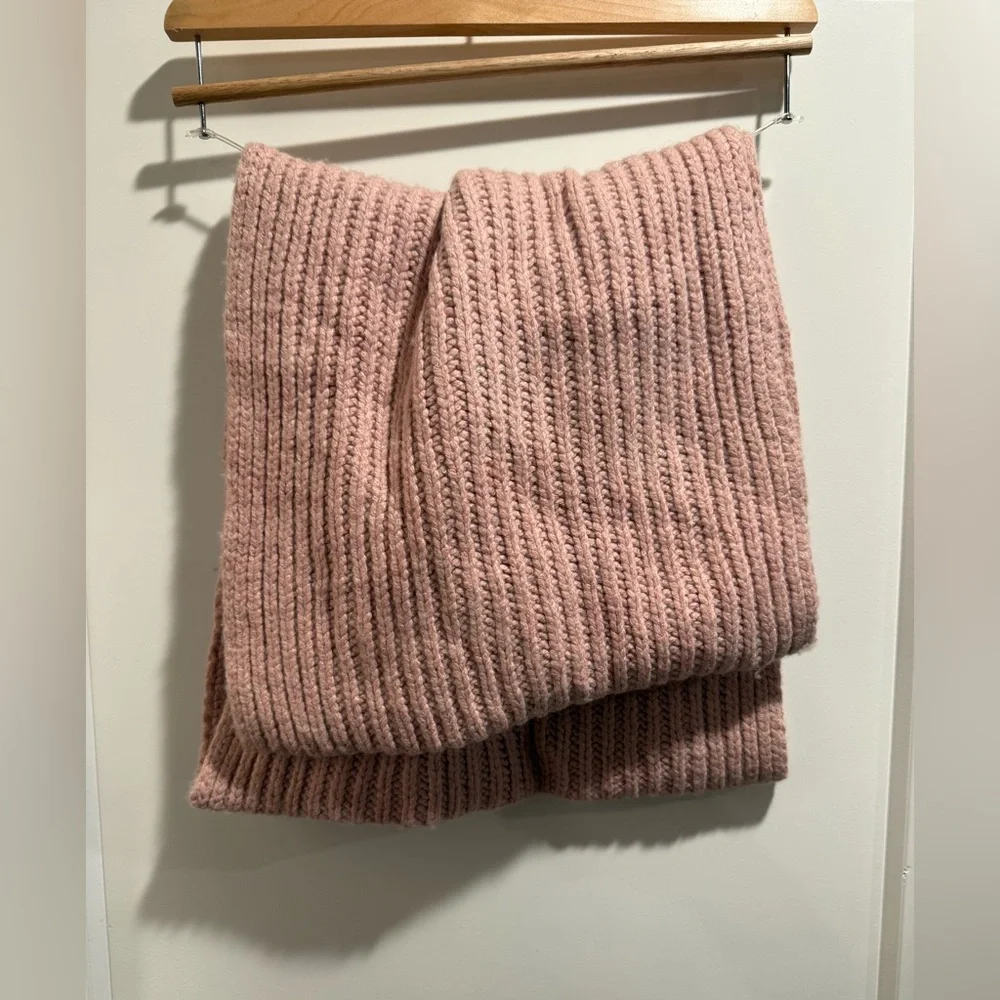 J. Crew Pink SCARF‎ WOOL & CASHMERE